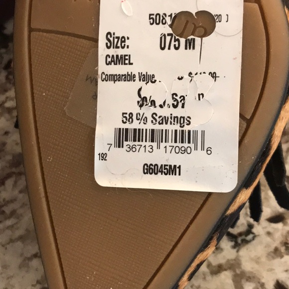 Franco Sarto Leopard Print Heels with Black Accents - Picture 8 of 8